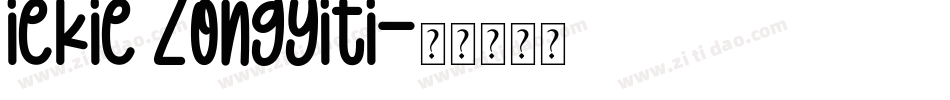 iekie Zongyiti字体转换